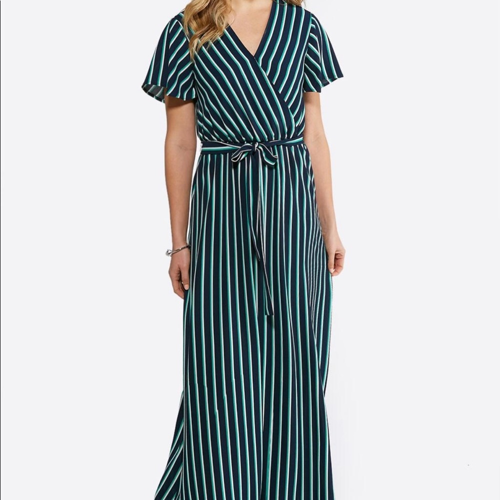 CATO striped maxi dress